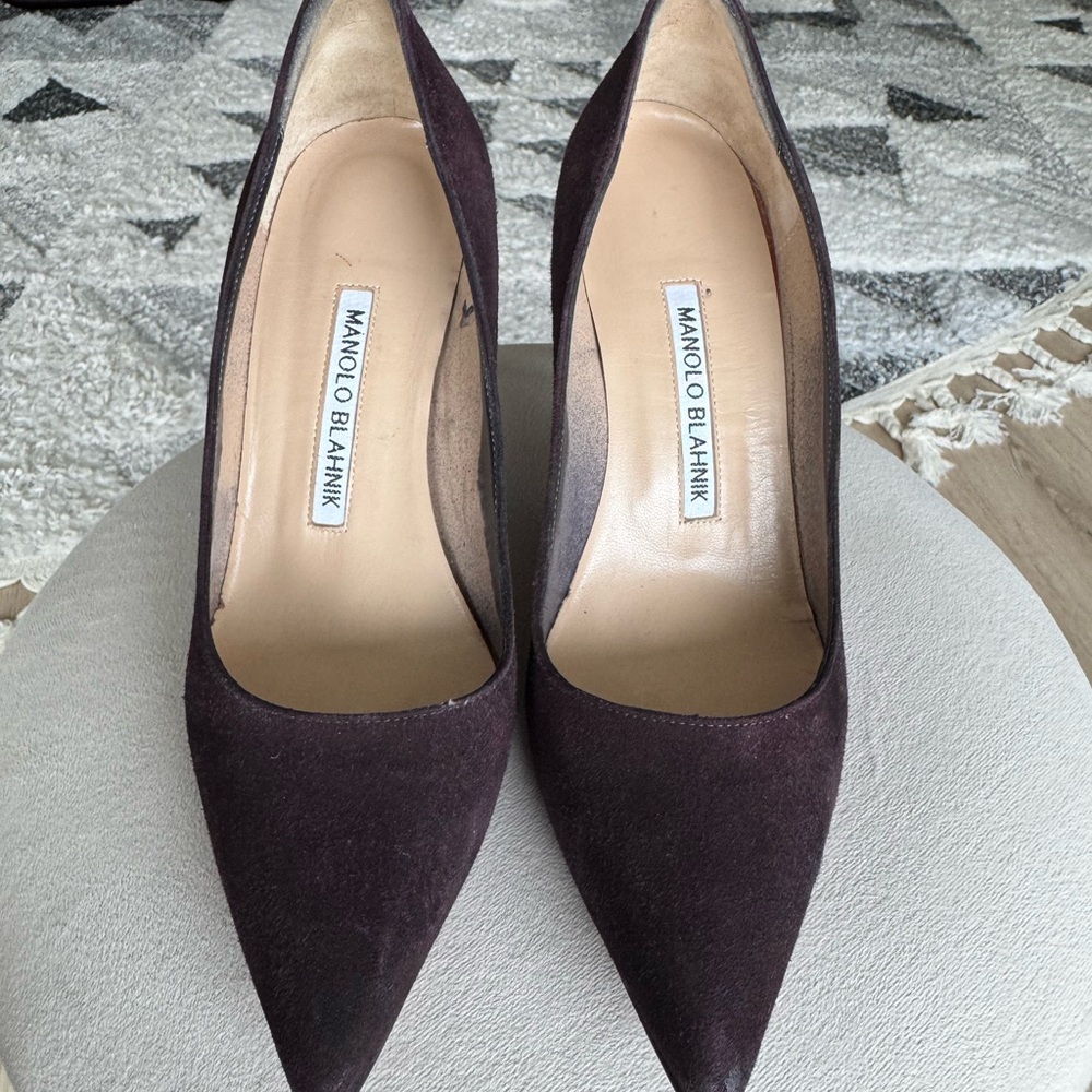 Manolo Blahnik Dark Purple Heels